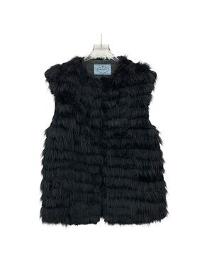 Prada Black Fox Fur Vest